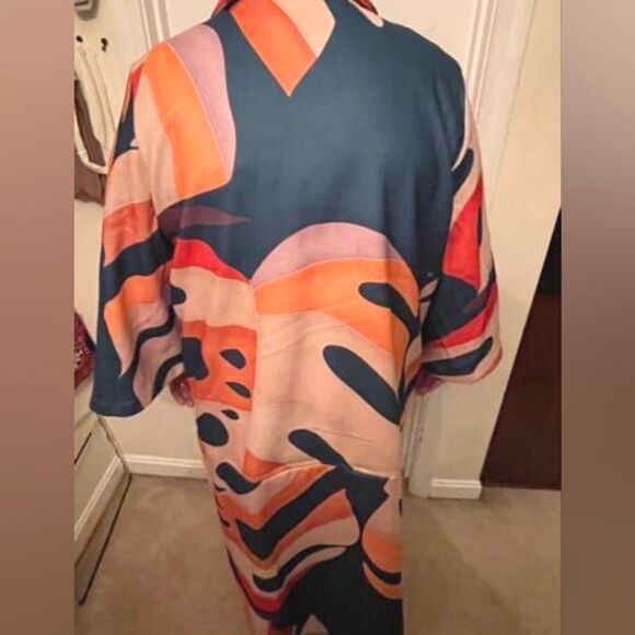 Nwt multicolor Overcoat sz large - Picture 7 of 15